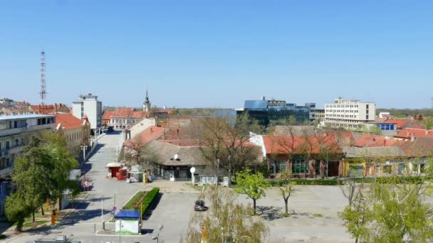 Zrenjanin Servië April 2020 Verbod Verkeer Tijdens Het Coronavirus Videoclip — Stockvideo