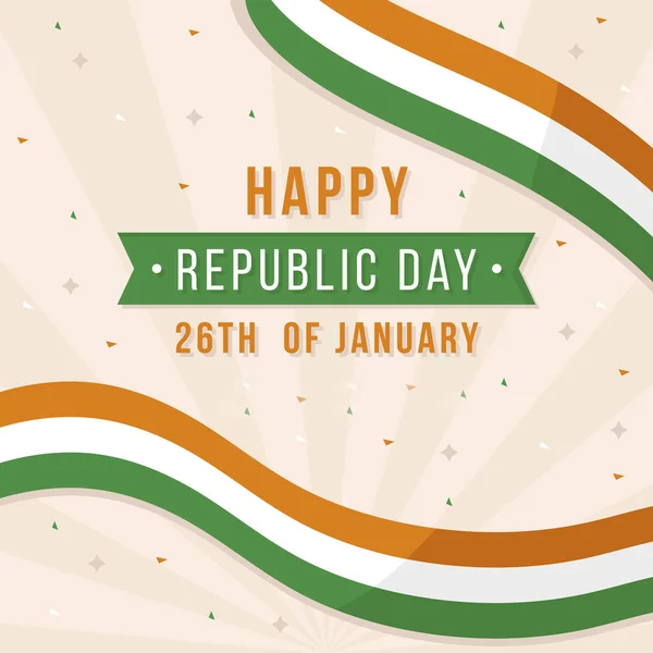 Indian republic day 26 January Illustration with elegant and beautiful Indian flag theme