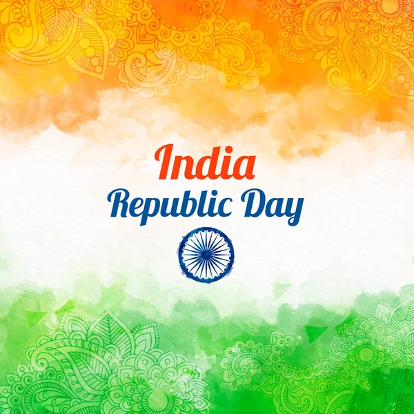 День Республики Индия Января Иллюстрация Элегантной Красивой Темой Индийского Флага — стоковое фото