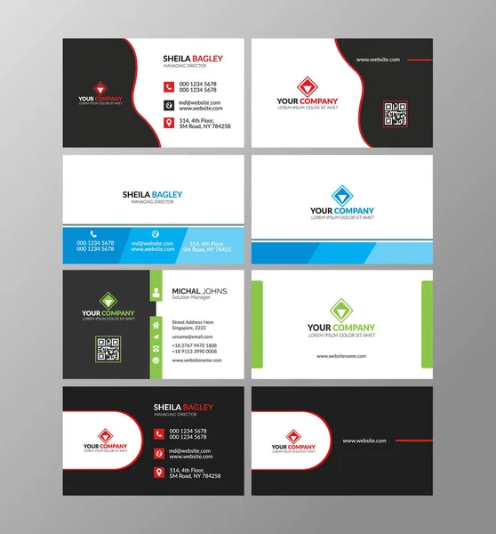 Modern, yaratıcı ve temiz kartvizit şablonu tasarımı