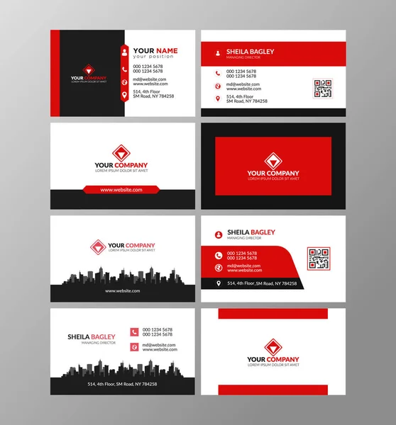 Profesyonel zarif kartvizit tasarımı seti