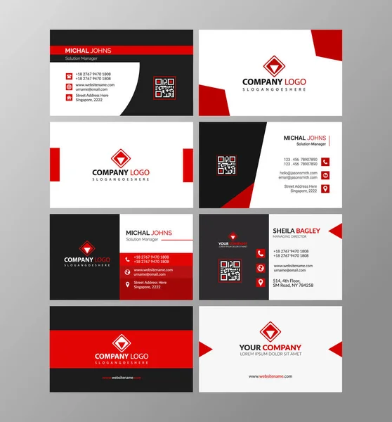 Modern kartvizit tasarım şablonu seti