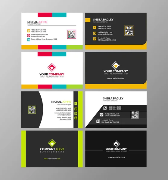 Modern kartvizit tasarım şablonu seti