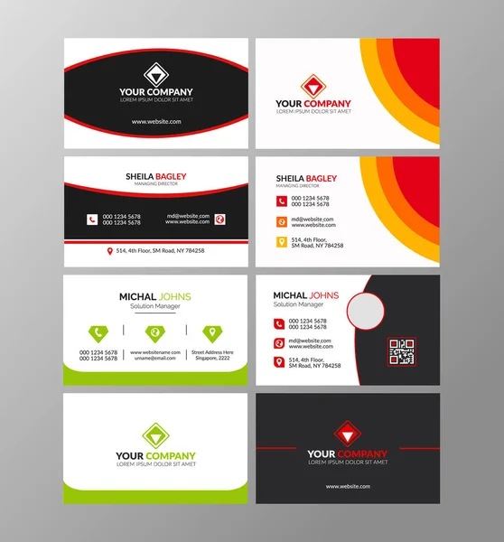 Modern, yaratıcı ve temiz kartvizit şablonu tasarımı