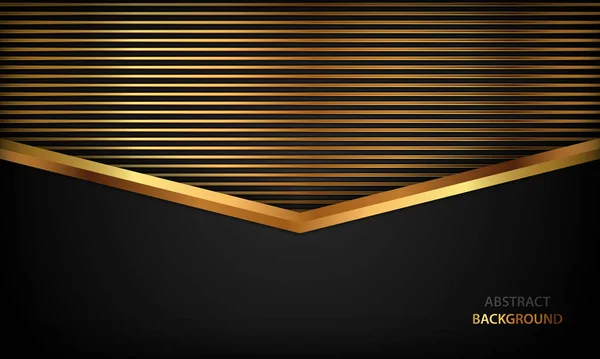 Eleganter Schwarzer Luxus Hintergrund Textur Mit Realistischem Goldeffekt Vorlage Für — Stockvektor