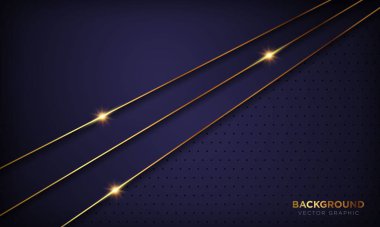 Esmer, soyut, mor kağıt, altın çizgili arka planı şekillendirir. Parlak parlak ışık desenli. Vektör illüstrasyonu.