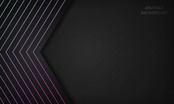 Dark Abstract Background Gradient Geometric Line Element Decoration Modern Overlap — ストックベクタ