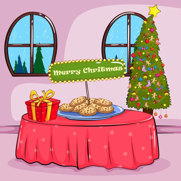 Veselé vánoční prázdninový pozdrav card pozadí — Stockový vektor