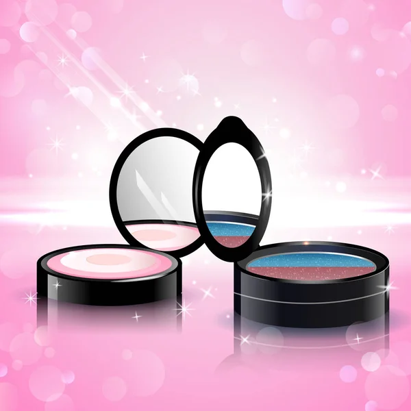 Palette d'ombre à paupières colorée de marque Premium pour la beauté et les soins de la peau — Image vectorielle