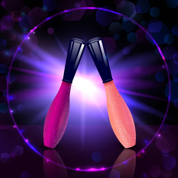 Collection Premium de maquillage coloré Cosmetic Lip Gloss — Image vectorielle