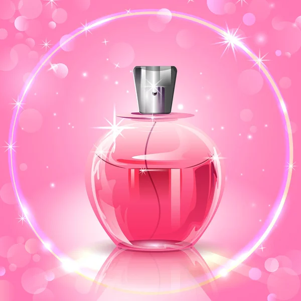 Premium varumärket kosmetiska parfymflaska — Stock vektor