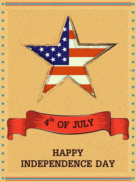 4η Ιουλίου ευτυχισμένη ημέρα της ανεξαρτησίας Αμερική φόντο — Διανυσματικό Αρχείο