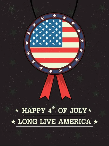 4η Ιουλίου ευτυχισμένη ημέρα της ανεξαρτησίας Αμερική φόντο — Διανυσματικό Αρχείο