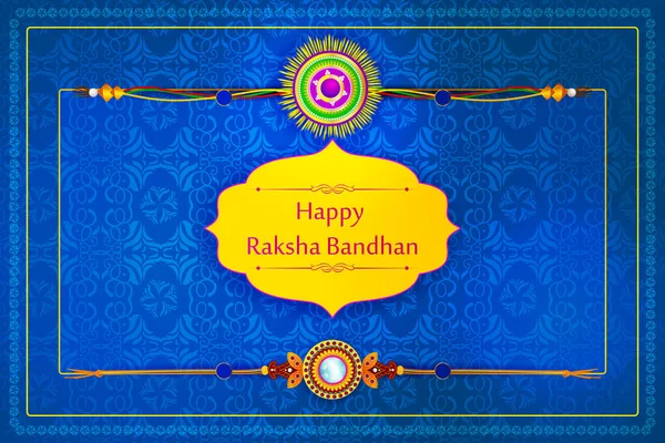 Elegante Rakhi para Hermano y Hermana vinculación en el festival Raksha Bandhan de la India — Vector de stock