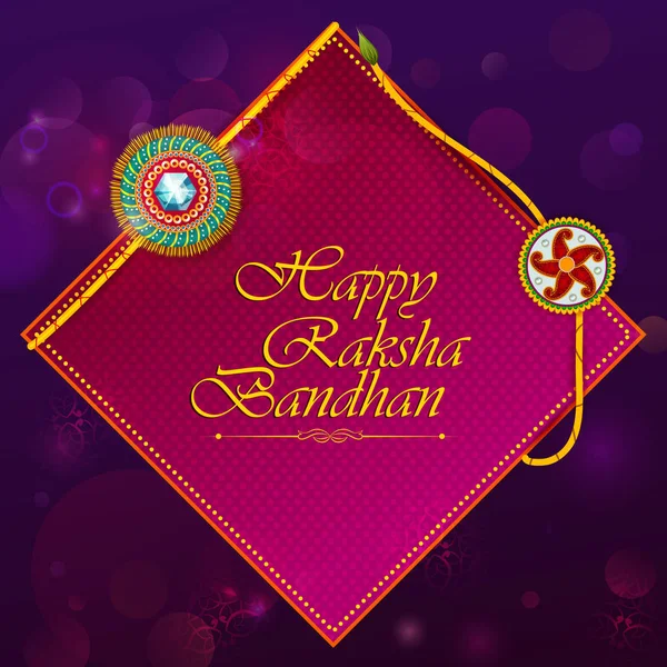 Elegante Rakhi para Hermano y Hermana vinculación en el festival Raksha Bandhan de la India — Vector de stock