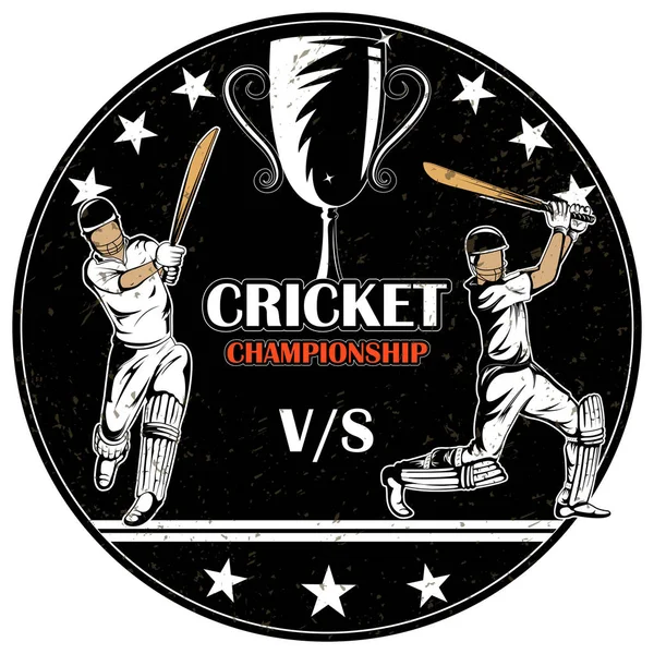 Batsman jugador de deportes jugando juego de cricket — Archivo Imágenes Vectoriales