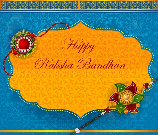 Elegante Rakhi para Hermano y Hermana vinculación en el festival Raksha Bandhan de la India — Vector de stock