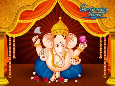 Mutlu Ganesh Chaturthi Hindistan Festivali kutlamaları