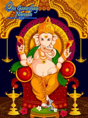 Mutlu Ganesh Chaturthi Hindistan Festivali kutlamaları