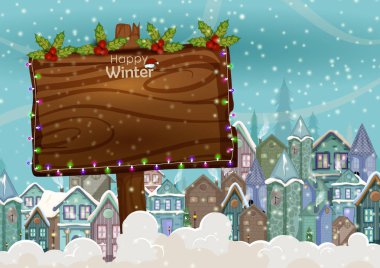 Arka plan için Merry Christmas tebrik mutlu kış kutlama ev dekore edilmiş