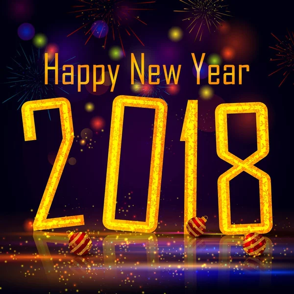 Mutlu yeni yıl 2018 tebrik kartı şablon arka plan tasarımı istiyor