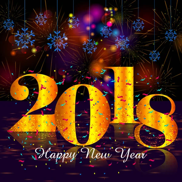 Mutlu yeni yıl 2018 tebrik kartı şablon arka plan tasarımı istiyor