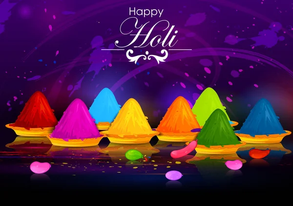 Красочный традиционный холи фон для фестиваля цветов Индии — стоковый вектор