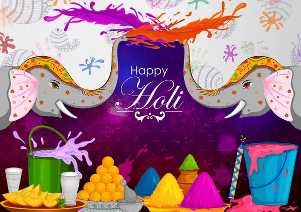 Renkli geleneksel bayram arka plan renkleri Hindistan Festivali için — Stok Vektör