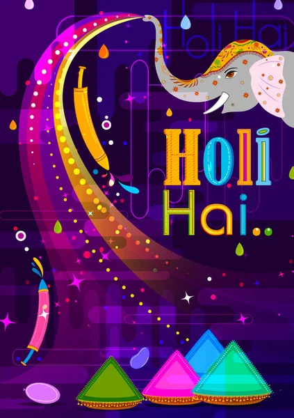 Colorful Traditional Holi background for festival of colors of India — Stock Vector