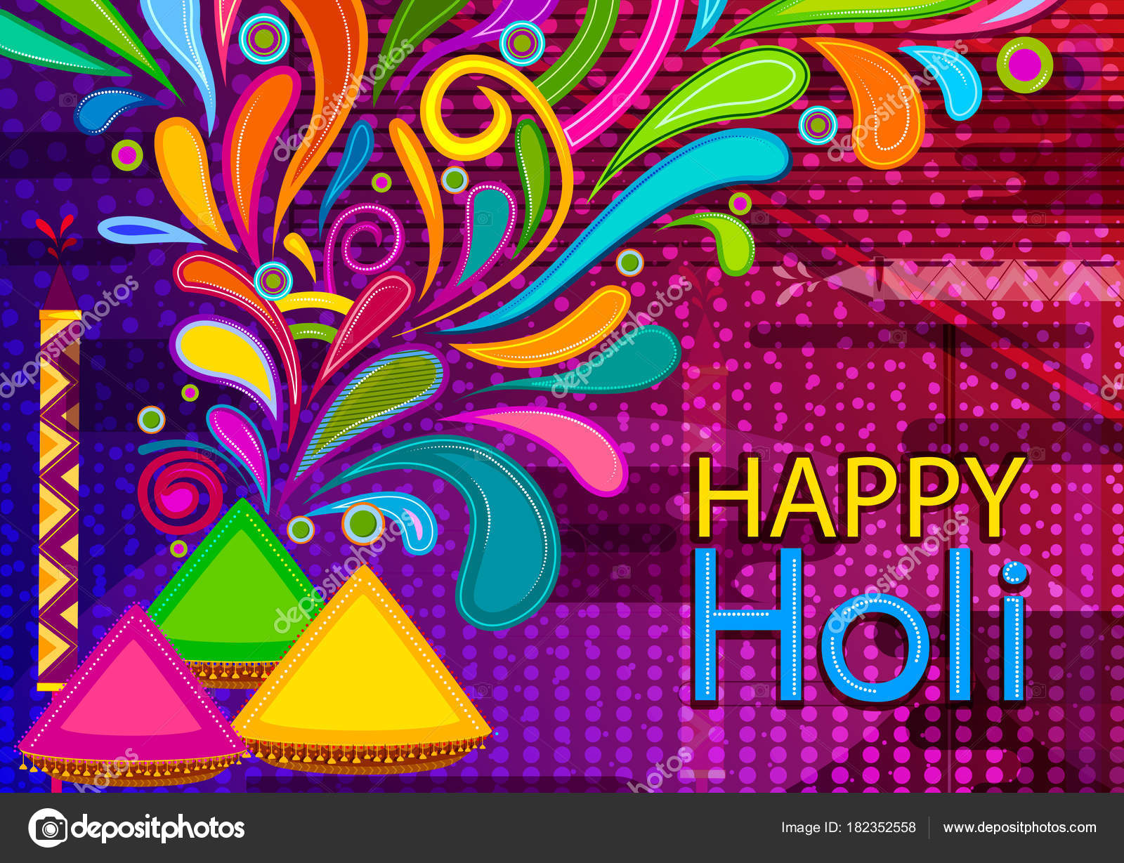 Fond De Holi Traditionnel Coloré Pour Le Festival Des - 