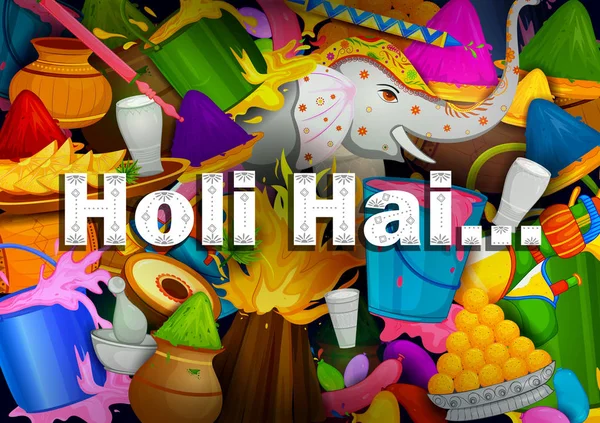 Barevné pozadí tradiční Holi Festival barev z Indie — Stockový vektor