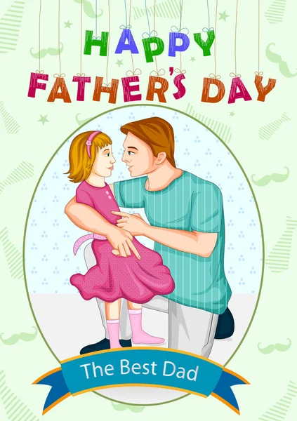 Happy Fathers Day-groet — Stockvector