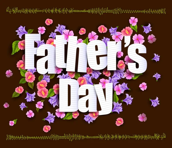 Happy Fathers Day greeting background — Stock Vector