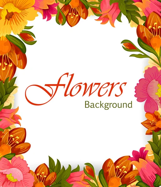 Arreglo floral para tarjeta de invitación o plantilla de fondo de saludo — Archivo Imágenes Vectoriales