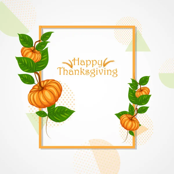 Happy Thanksgiving holiday greeting card — Stock Vector