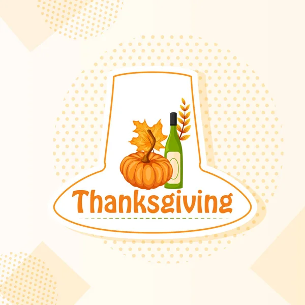 Happy Thanksgiving holiday greeting card — Stock Vector