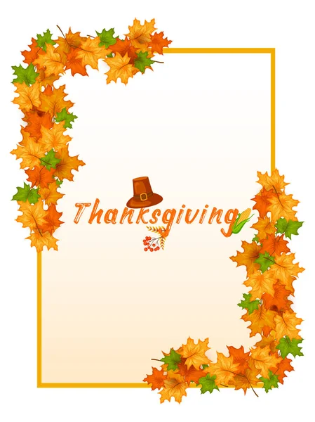 Tarjeta de felicitación Feliz Día de Acción de Gracias — Vector de stock