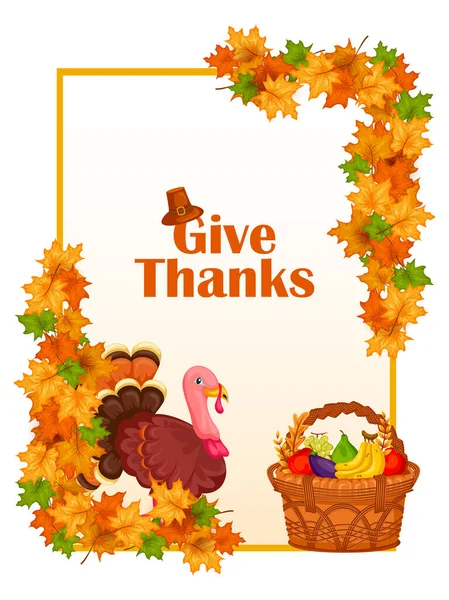 Поздравительная открытка на день Благодарения — стоковый вектор