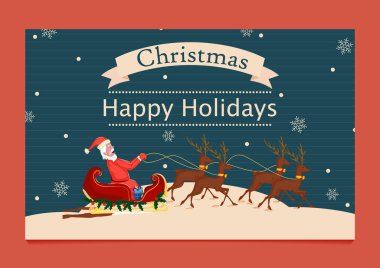 Noel Baba 'nın Mutlu Noeller tebrik kartı geçmişi