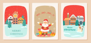 Noel Baba 'nın Mutlu Noeller tebrik kartı geçmişi