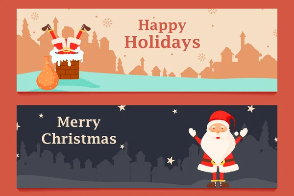 Поздравительные открытки от Деда Мороза — стоковый вектор