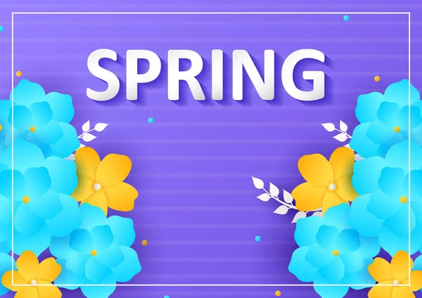 Schöne frische Blume auf blumigem Frühling Hintergrund — Stockvektor