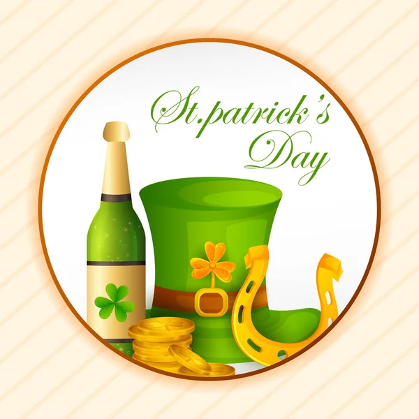 Happy Saint Patricks Day religieuze festival viering achtergrond van Ierland — Stockvector