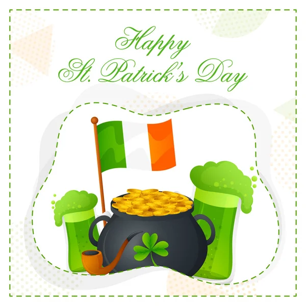 З Днем святого Патрика у Ірландії святкують релігійні свята. — стоковий вектор