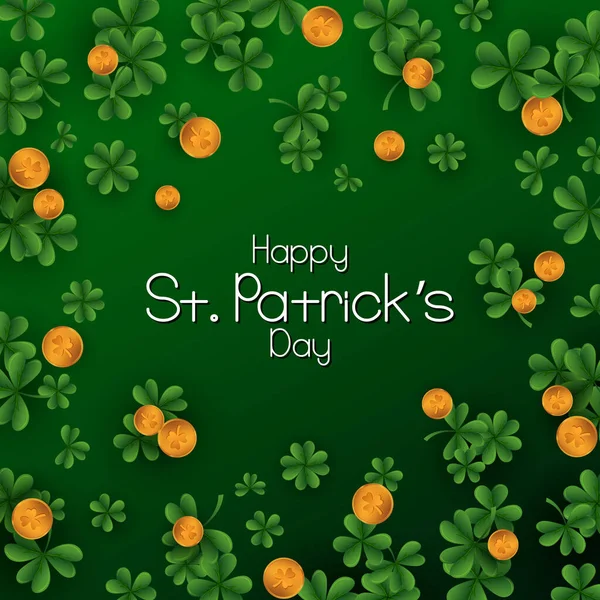 Happy Saint Patricks Day religious festival celebration background of Ireland — Stock Vector