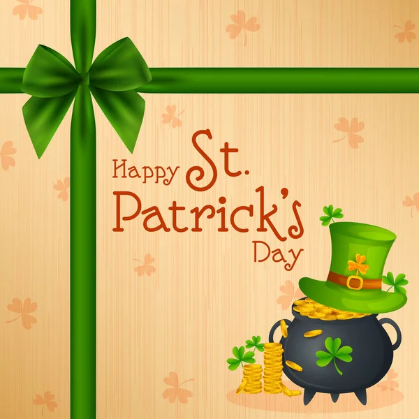 İrlanda 'nın Aziz Patrick Günü dini festival geçmişi kutlu olsun. — Stok Vektör