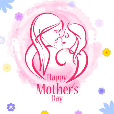 Anneler Günü 'nüz kutlu olsun. Pankart ya da pankart için arka plan şablon tasarımı.