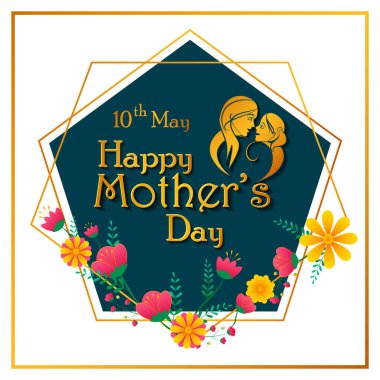 Anneler Günü 'nüz kutlu olsun. Pankart ya da pankart için arka plan şablon tasarımı.