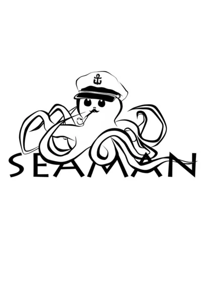 Çizgi film Ahtapot Denizci Tüpü Dövmesi