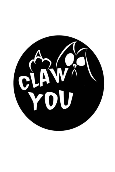 Siyah arka plandaki komik kedi. Pençe ve pençe.